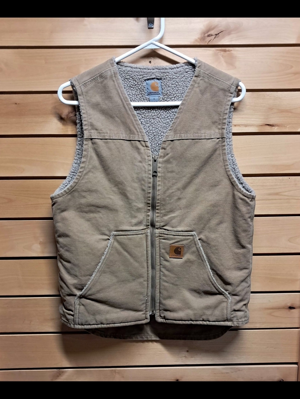 Carhartt V26 FRB Sherpa-Lined Canvas Vest Size S - Picture 1 of 5